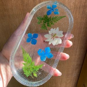 Handmade floral trinket tray/ soap dish